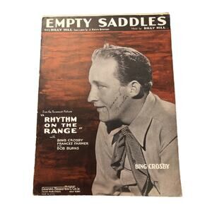 Vintage Sheet Music 1936 Empty Saddles Bing Crosby